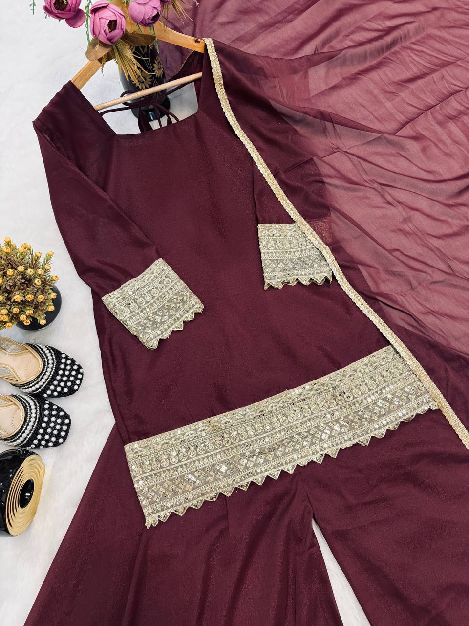 Opulent Burgundy Jewel-Tone Suit